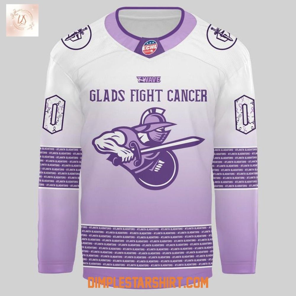 Atlanta Gladiators Glads Fight Cancer 2025 Hockey Jersey