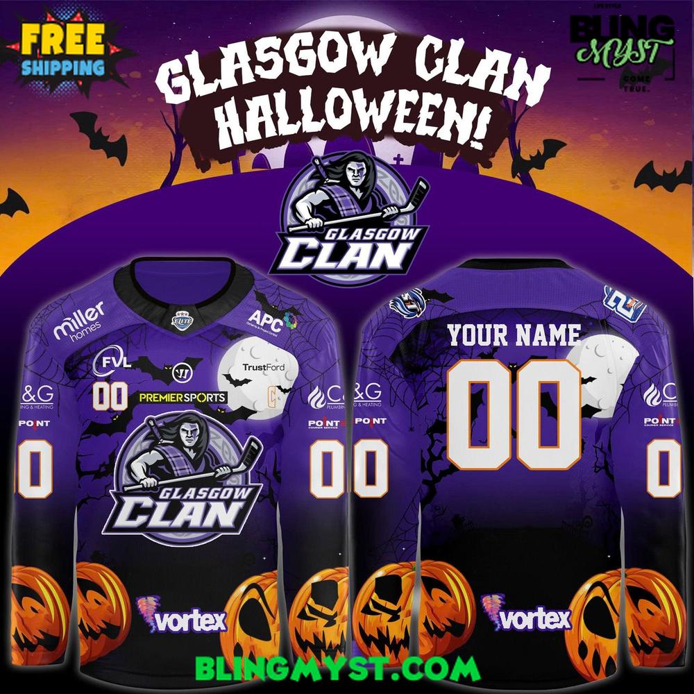 Glasgow Clan Halloween 2025 Hockey Jersey