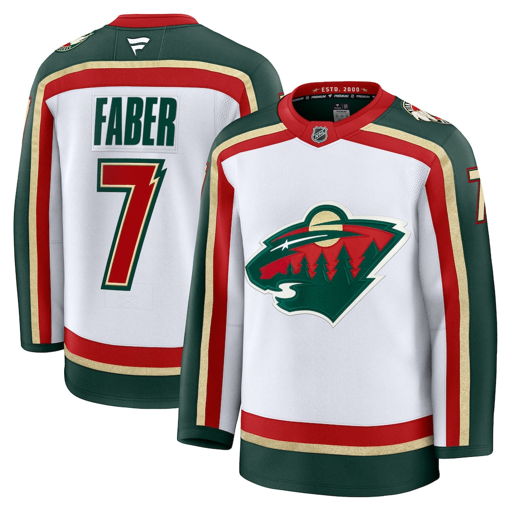 Brock Faber Minnesota Wild 25th Anniversary Premium Jersey - White