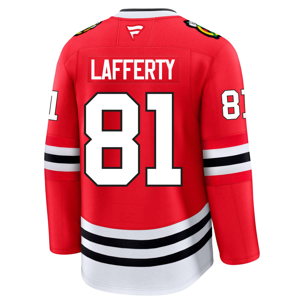 Sam Lafferty Chicago Blackhawks Fanatics Premium Home Jersey