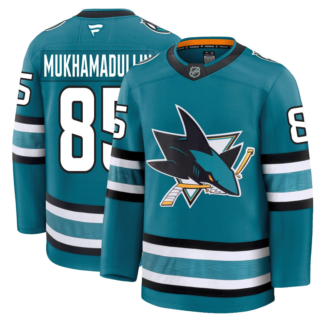 Shakir Mukhamadullin San Jose Sharks Fanatics Premium Home Jersey